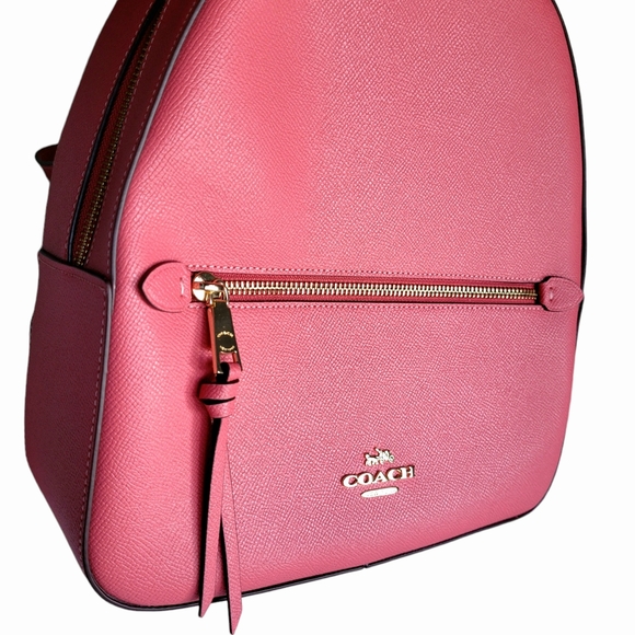Coach Jordyn Backpack Watermelon Pink Leather Gold Zipper Authentic NWOT - Picture 3 of 12